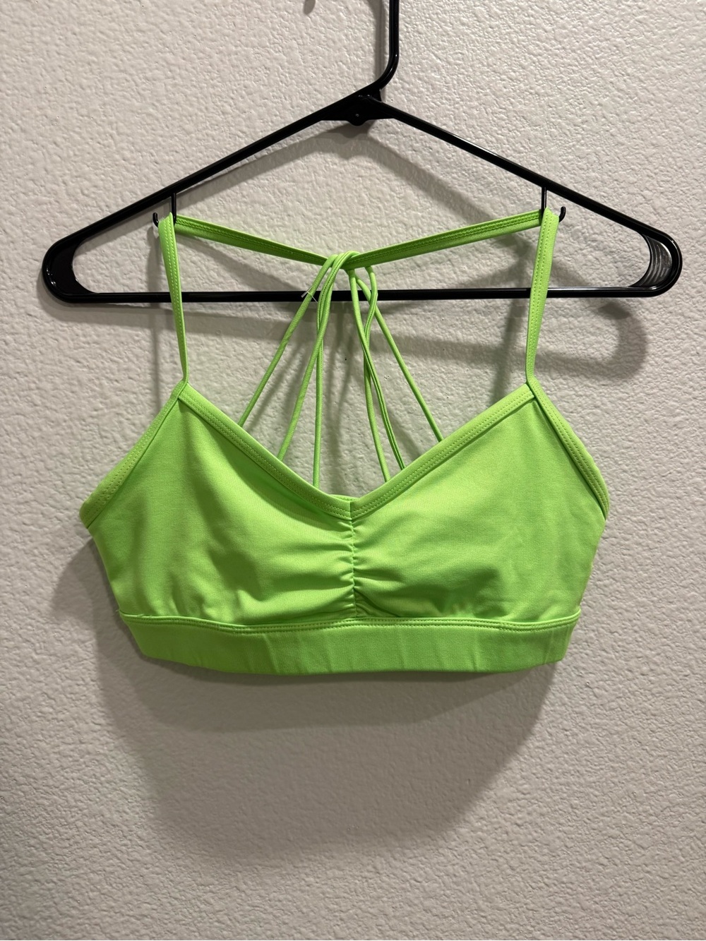 ALO Yoga Neon Lime Strappy Bralette